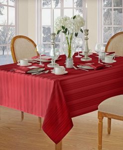 Elrene Denley Stripe 60x 84 Tablecloth