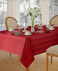 Elrene Denley Stripe 60x 84 Tablecloth