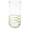Classic Touch Set Of 6 Tumblers With 14K Swirl Gold Design