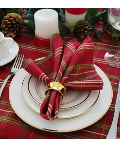 Elrene Shimmering Plaid Napkins, Set Of 4 5 Elrene Shimmering Plaid Napkins, Set Of 4 -VilleroyBoch shop 10519680 fpx
