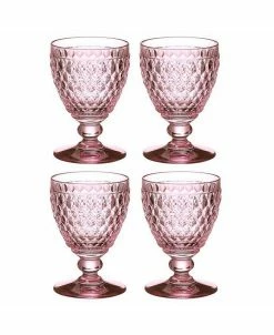 Villeroy & Boch Ston Rose Goblet, Set Of 4