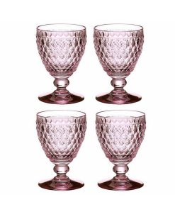 Villeroy & Boch Ston Rose Claret, Set Of 4