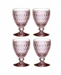Villeroy & Boch Ston Rose Claret, Set Of 4