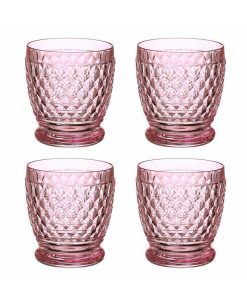 Villeroy & Boch Ston Rose Double Old Fashioned, Set Of 4