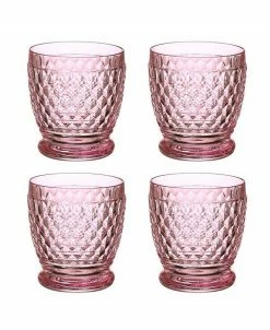 Villeroy & Boch Ston Rose Double Old Fashioned, Set Of 4