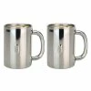 BergHOFF Stainless Steel 12-Oz. Coffee Mugs, Set Of 2