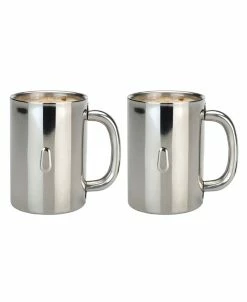 BergHOFF Stainless Steel 12-Oz. Coffee Mugs, Set Of 2