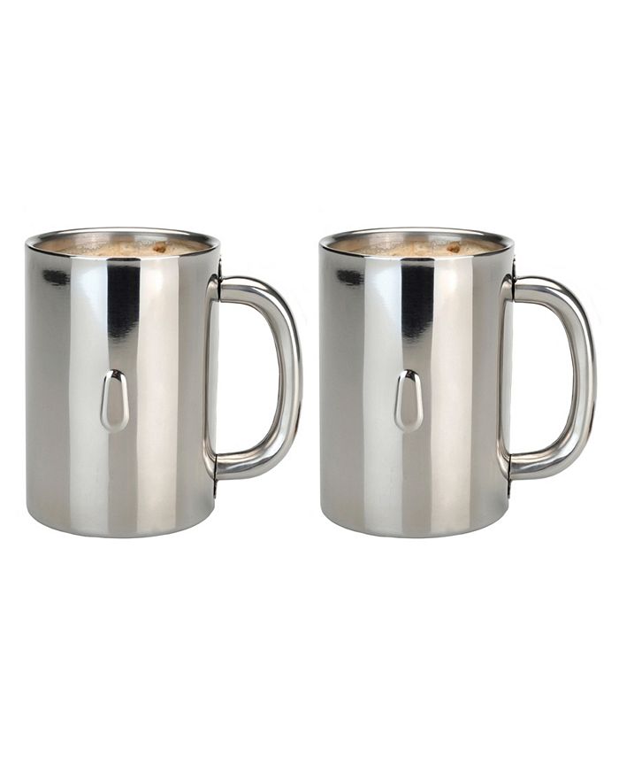BergHOFF Stainless Steel 12-Oz. Coffee Mugs, Set Of 2 3 BergHOFF Stainless Steel 12-Oz. Coffee Mugs, Set Of 2