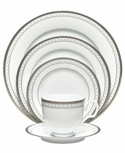 Noritake Rochester Platinum 5 Piece Place Setting