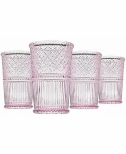 Godinger Claro Modern Vintage Tumbler Glasses, Set Of Four, 12 Oz