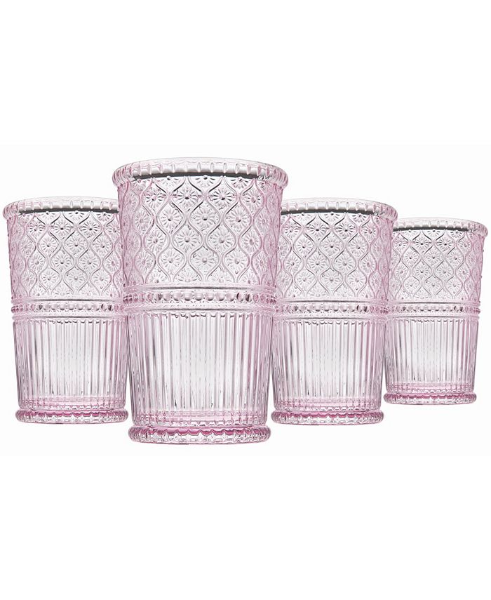 Godinger Claro Modern Vintage Tumbler Glasses, Set Of Four, 12 Oz 3 Godinger Claro Modern Vintage Tumbler Glasses, Set Of Four, 12 Oz