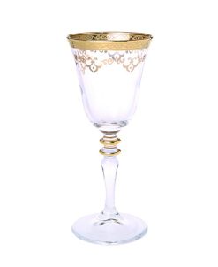 Classic Touch Set Of 6 Wine Glasses With Design