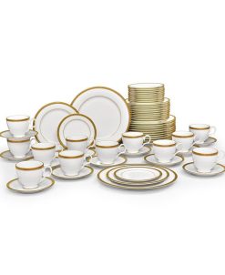 Noritake Charlotta Gold 60-PC Dinnerware Set, Service For 12