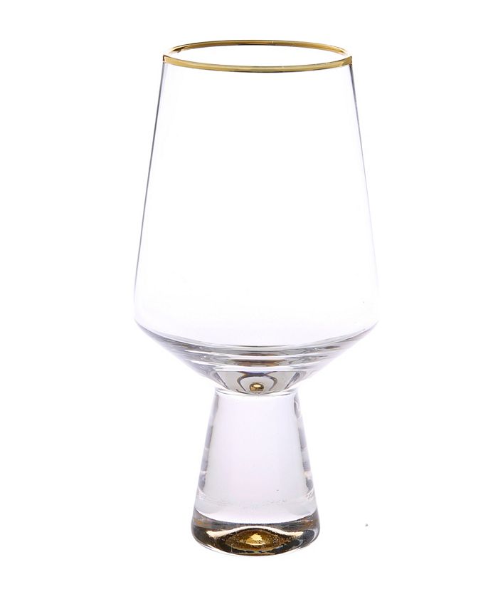 Classic Touch Set Of 6 Water Glasses With Base And Rim 3 Classic Touch Set Of 6 Water Glasses With Base And Rim