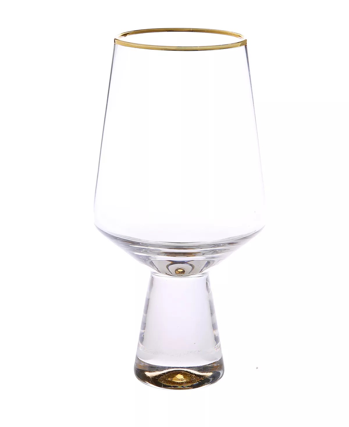 Classic Touch Set Of 6 Water Glasses With Base And Rim