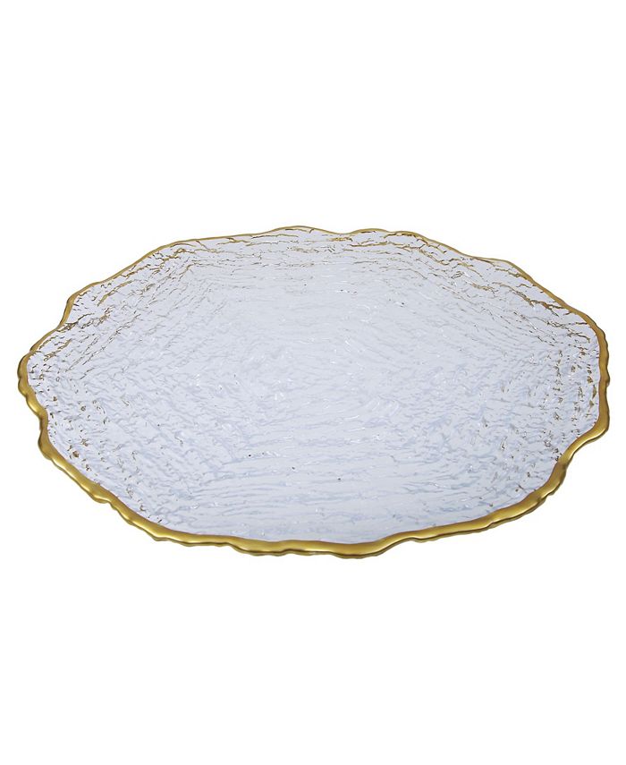 Set Of 4 Ocean Wave 13 Chargers With Line Classic Touch Set Of 4 Ocean Wave 13 Chargers With Line -VilleroyBoch shop