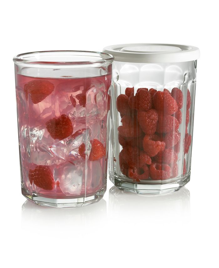 Working Glass Cooler + White Storage Lids - Set Of 4 Luminarc Working Glass Cooler + White Storage Lids - Set Of 4 -VilleroyBoch shop