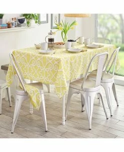 Elrene Chase Geometric Stain Resistant Indoor Outdoor 60X120 Tablecloth