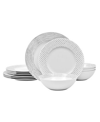 Hammock Rim 12 Piece Dinnerware Set, Service For 4 Noritake Hammock Rim 12 Piece Dinnerware Set, Service For 4 -VilleroyBoch shop