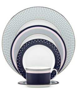 Kate Spade New York Mercer Drive Platinum 5 Piece Place Setting
