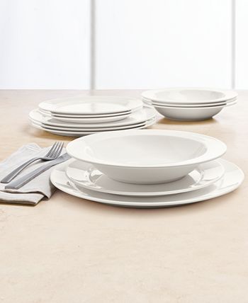 Hotel Collection Round Rim Bone China 12-Pc. Bone Dinnerware Set, Created For Macy's 4 Hotel Collection Round Rim Bone China 12-Pc. Bone Dinnerware Set, Created For Macy's - Image 2
