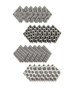 Elrene Veryday Casual Prints Assorted Cotton Fabric Napkins - Set Of 24