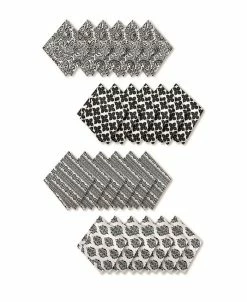 Elrene Veryday Casual Prints Assorted Cotton Fabric Napkins - Set Of 24