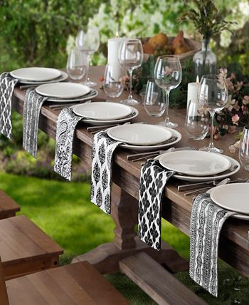 Elrene Veryday Casual Prints Assorted Cotton Fabric Napkins - Set Of 24 5 Elrene Veryday Casual Prints Assorted Cotton Fabric Napkins - Set Of 24 - Image 3