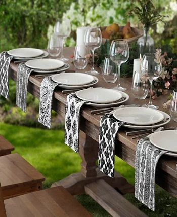 Elrene Veryday Casual Prints Assorted Cotton Fabric Napkins - Set Of 24 - Image 3