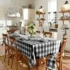 Elrene Farmhouse Living Buffalo Check Tan/White 52x 52 Tablecloth