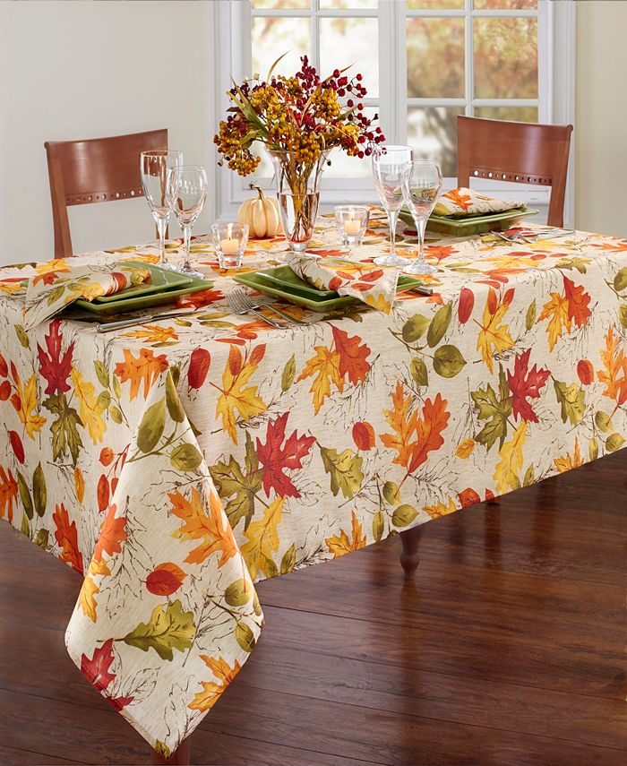 Autumn Leaves Fall Printed Tablecloth, 60 X 84 Oblong Elrene Autumn Leaves Fall Printed Tablecloth, 60 X 84 Oblong -VilleroyBoch shop