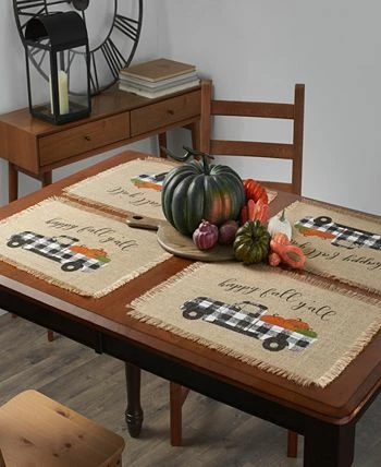Elrene Happy Fall Y'All Farmhouse Burlap Placemat, Set Of 4 - Image 2
