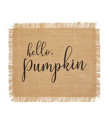 Hello Pumpkin Farmhouse Burlap Placemat, Set Of 4 Elrene Hello Pumpkin Farmhouse Burlap Placemat, Set Of 4 -VilleroyBoch shop