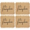 Elrene Hello Pumpkin Farmhouse Burlap Placemat, Set Of 4