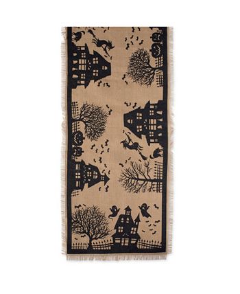 Haunted House Burlap Table Runner Design Imports Haunted House Burlap Table Runner -VilleroyBoch shop