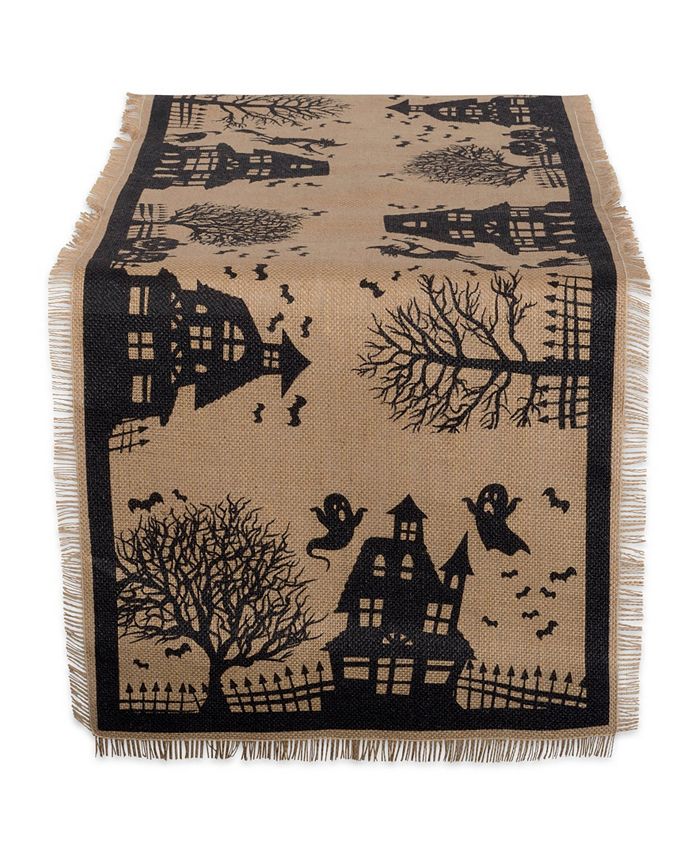 Haunted House Burlap Table Runner Design Imports Haunted House Burlap Table Runner -VilleroyBoch shop