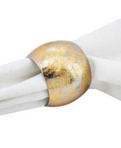 Saro Lifestyle Texture Design Napkin Ring, Set Of 4 -VilleroyBoch shop 14728533 fpx