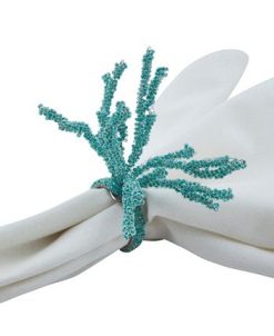 Saro Lifestyle Dinner Napkin Ring With Beaded Design, Set Of 4 -VilleroyBoch shop 14728559 fpx