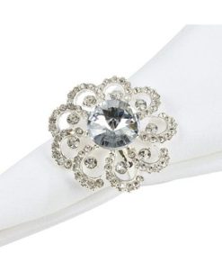 Saro Lifestyle Jeweled Floral Napkin Ring Set Of 4, 1.5 X 1.5 4 Saro Lifestyle Jeweled Floral Napkin Ring Set Of 4, 1.5 X 1.5 -VilleroyBoch shop 14728603 fpx