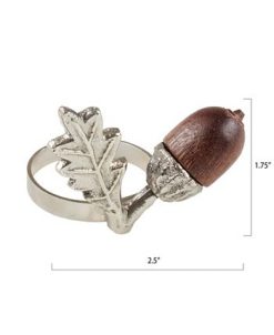 Saro Lifestyle Acorn Design Napkin Ring, Set Of 4 -VilleroyBoch shop 14728676 fpx