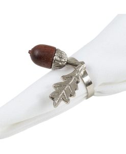 Saro Lifestyle Acorn Design Napkin Ring, Set Of 4 -VilleroyBoch shop 14728678 fpx