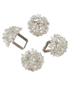 Saro Lifestyle Napkin Ring With Beaded Floral Design, Set Of 4 7 Saro Lifestyle Napkin Ring With Beaded Floral Design, Set Of 4 -VilleroyBoch shop 14728717 fpx