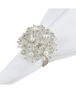 Saro Lifestyle Napkin Ring With Beaded Floral Design, Set Of 4 8 Saro Lifestyle Napkin Ring With Beaded Floral Design, Set Of 4 -VilleroyBoch shop 14728718 fpx