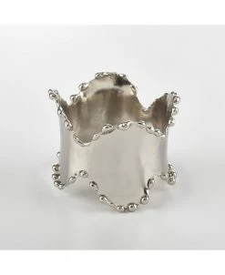 Saro Lifestyle Napkin Ring Collection Classic Design Napkin Ring Set Of 4, 2.5 X 1