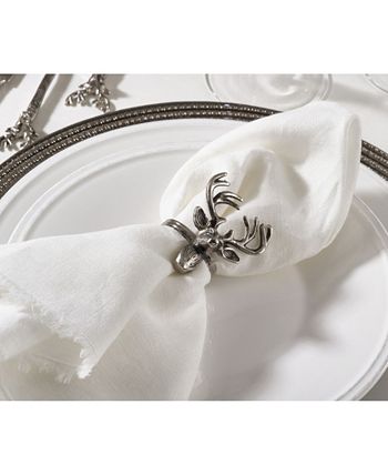 Saro Lifestyle Reindeer Design Napkin Ring, Set Of 4 4 Saro Lifestyle Reindeer Design Napkin Ring, Set Of 4 - Image 2