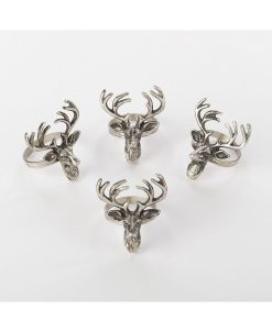 Saro Lifestyle Reindeer Design Napkin Ring, Set Of 4 10 Saro Lifestyle Reindeer Design Napkin Ring, Set Of 4 -VilleroyBoch shop 14728848 fpx