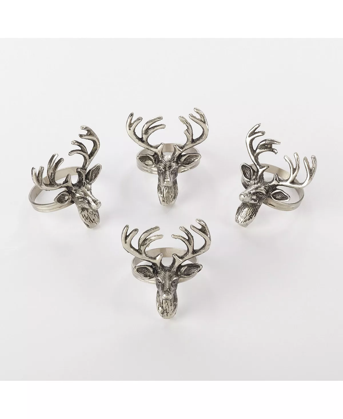 Saro Lifestyle Reindeer Design Napkin Ring, Set Of 4 - Image 4