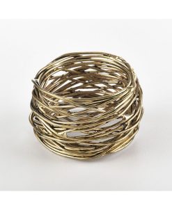 Saro Lifestyle Metal Design Metal Design Napkin Ring, Set Of 4