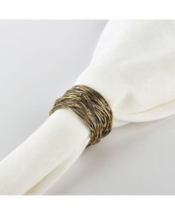 Saro Lifestyle Metal Design Metal Design Napkin Ring, Set Of 4 -VilleroyBoch shop 14728953 fpx