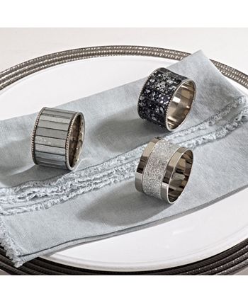 Saro Lifestyle Parkling Design Napkin Ring, Set Of 4 4 Saro Lifestyle Parkling Design Napkin Ring, Set Of 4 - Image 2